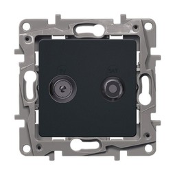 Розетка телевизионная Legrand Etika TV/SAT простая 2дБ, 0-2400мГц, антрацит 672657 672657 - магазин электротехники Electroshop