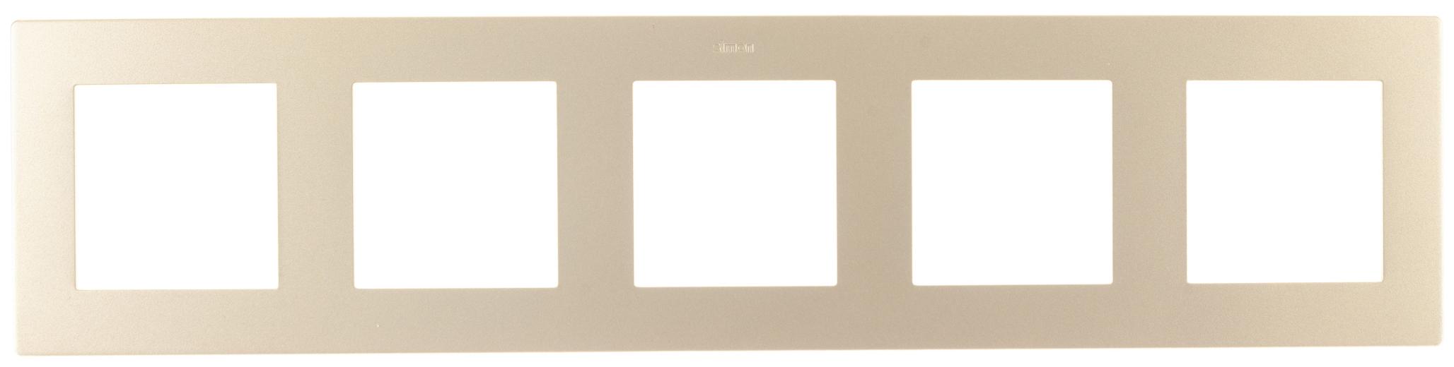 Рамка Simon 24 Harmonie 5 постов шампань 2400650-034 2400650-034 - магазин электротехники Electroshop