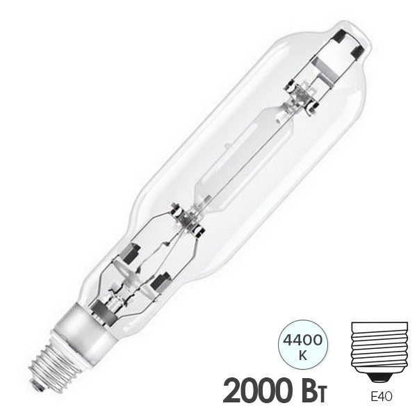 Лампа металлогалогенная Osram HQI-T 2000W/N/SN/SUPER 9,9A E40 240000lm 4400K d100x430mm (МГЛ) 4008321979087 4008321979087 - магазин электротехники Electroshop