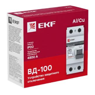 УЗО ВД-100 2P 100А/100мА (электромеханическое) АС PROxima EKF (ВДТ) elcb-2-100-100-em-pro elcb-2-100-100-em-pro - магазин электротехники Electroshop