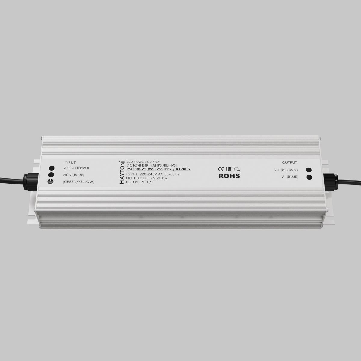 Блок питания Maytoni Led Strip PSL008 12В 250Вт IP67 812006 812006 - магазин электротехники Electroshop