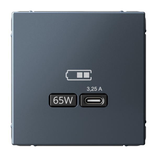 Зарядка USB ArtGallery тип-C 65Вт QC PD грифель Systeme Electric GAL000727 GAL000727 - магазин электротехники Electroshop