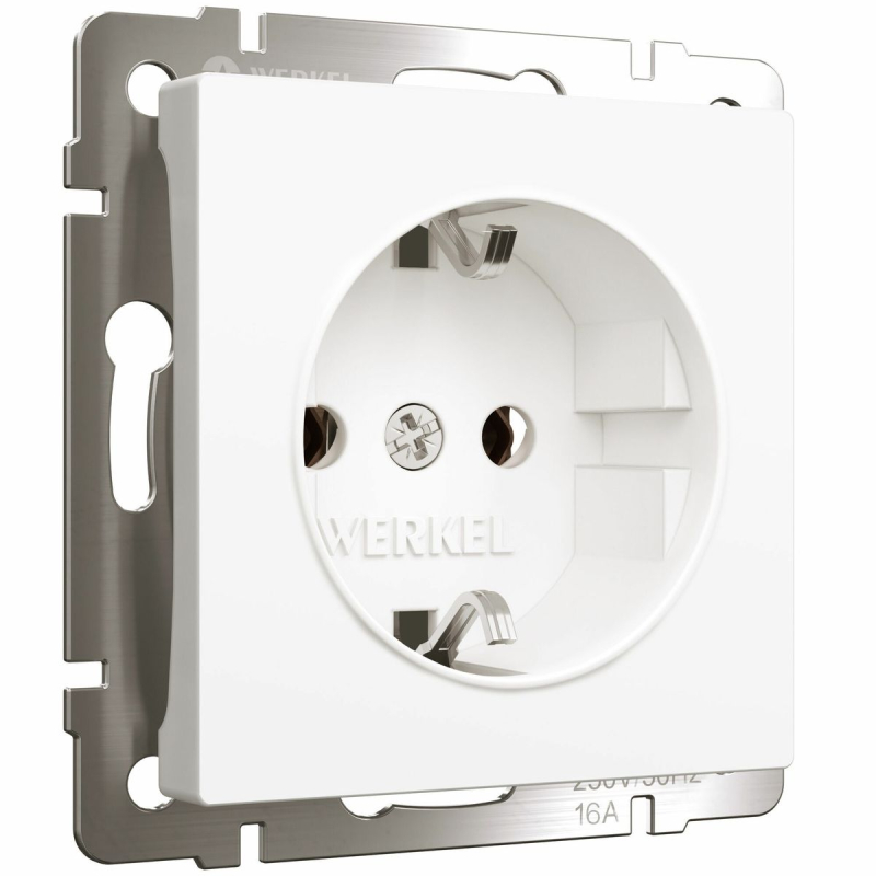 Розетка с заземлением Werkel 4690389184703 W1171061 4690389184703 - магазин электротехники Electroshop