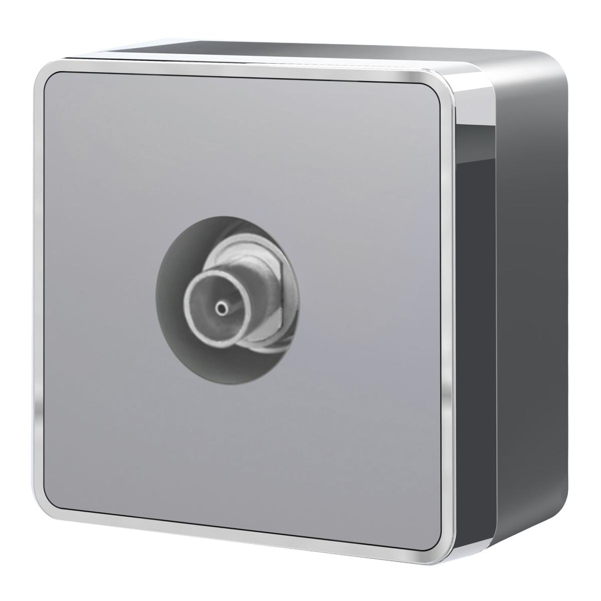 ТВ-розетка оконечная Werkel Gallant серебряный W5083006 4690389167201 4690389167201 - магазин электротехники Electroshop