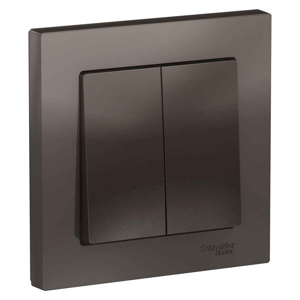 Двухклавишный выключатель 10А в сборе AtlasDesign мокко Systeme Electric ATN000652 ATN000652 - магазин электротехники Electroshop