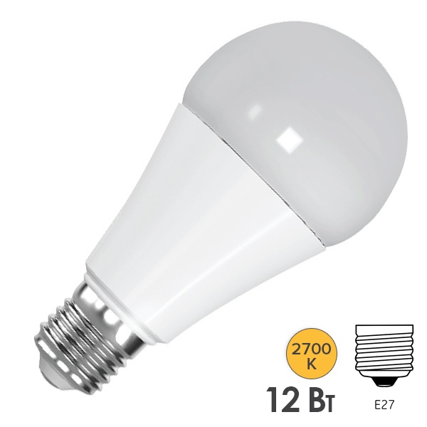 Лампа светодиодная FL-LED-A60 12W 2700К 1200lm 220V E27 Foton Lighting 615312 615312 - магазин электротехники Electroshop