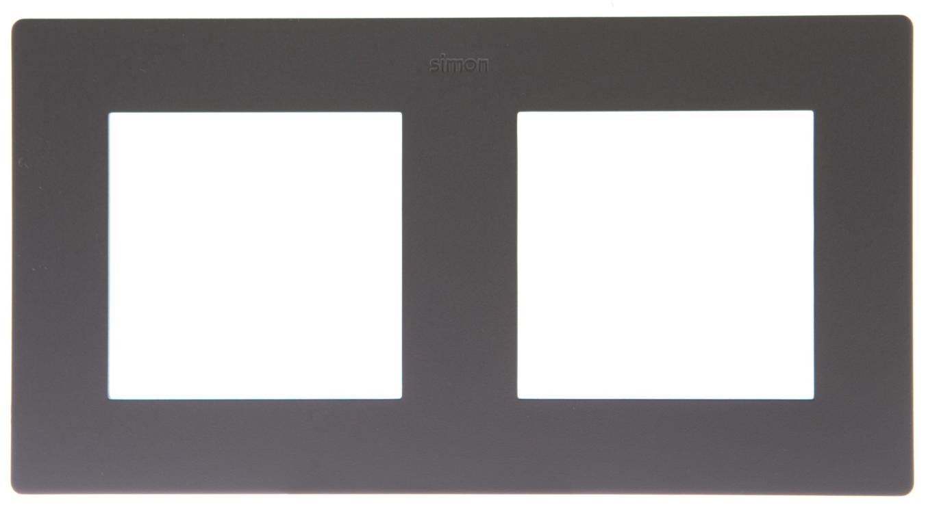 Рамка Simon 24 Harmonie 2 поста графит 2400620-038 2400620-038 - магазин электротехники Electroshop