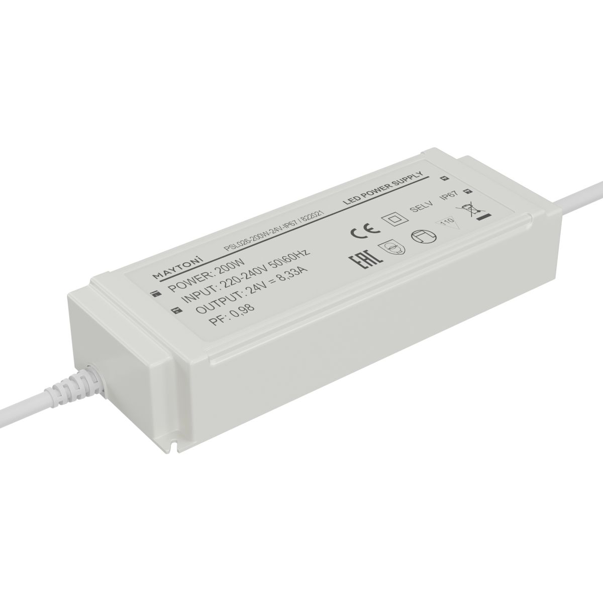 Источник напряжения Maytoni Led Strip PSL026 24В 200Вт IP67 822021 822021 - магазин электротехники Electroshop