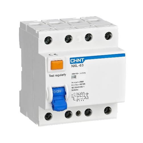 УЗО NXL-63 6kA 3P+N 40A 30mA тип A (R) CHINT ВДТ 280786 280786 - магазин электротехники Electroshop