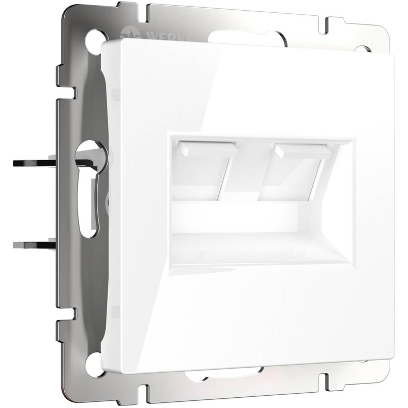 Розетка двойная Ethernet RJ-45 Werkel белый W1181101 4690389155376 4690389155376 - магазин электротехники Electroshop