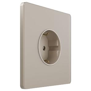 Розетка с заземлением со шторками Infinity 16A песчаный берег Systeme Electric FSE000545 FSE000545 - магазин электротехники Electroshop