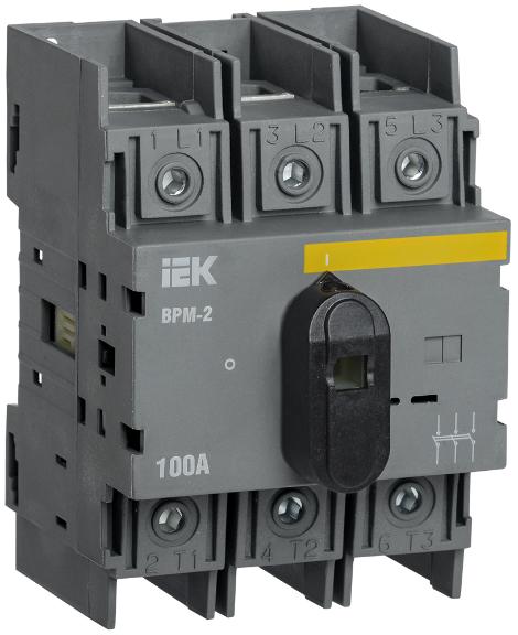 Выключатель-разъединитель модульный ВРМ-2 3P 100А IEK 4 модуля MVR20-3-100 MVR20-3-100 - магазин электротехники Electroshop
