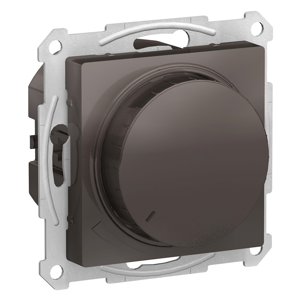 Светорегулятор (диммер) поворотно-нажимной LED RC 400Вт AtlasDesign мокко Systeme Electric ATN000623 ATN000623 - магазин электротехники Electroshop