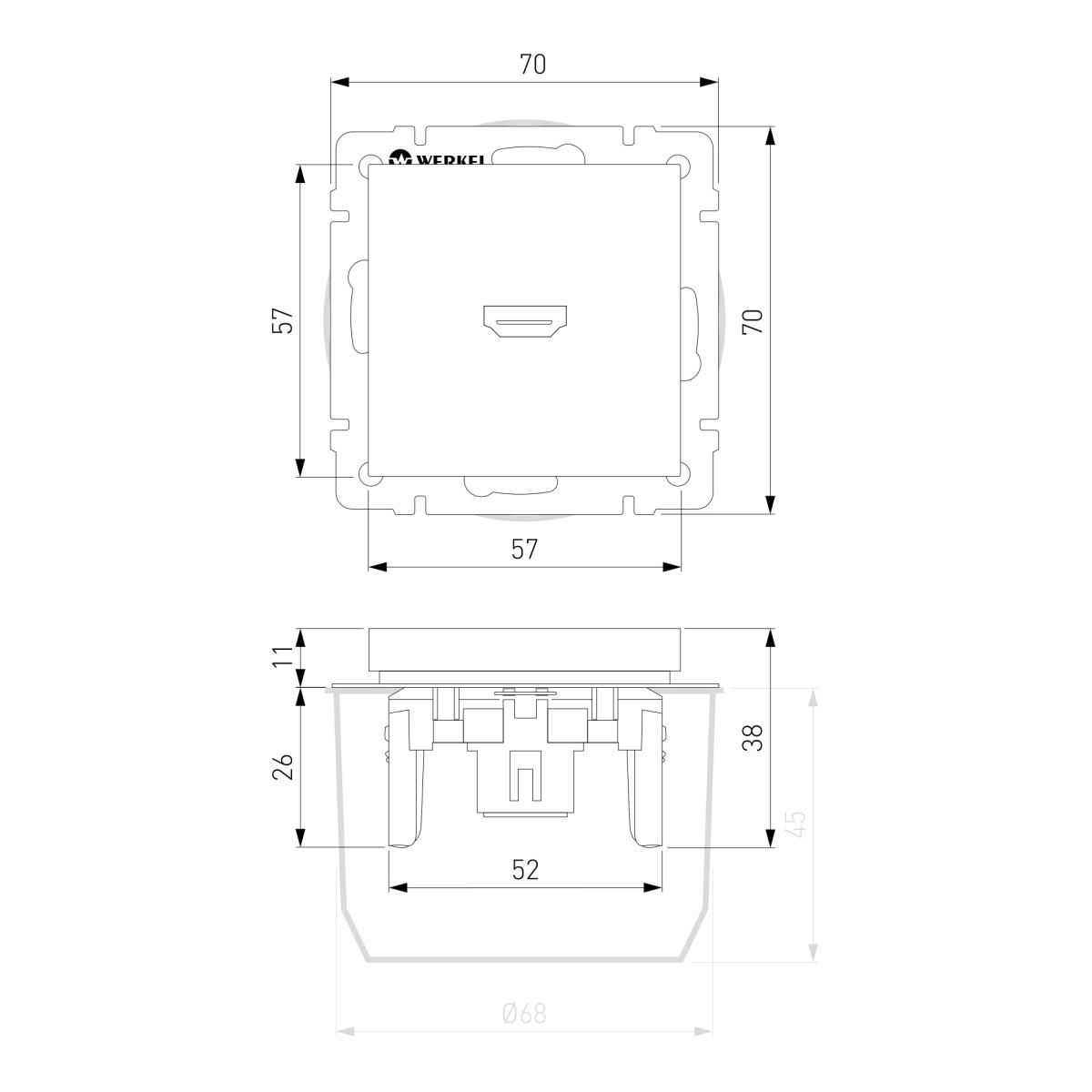 Розетка HDMI Werkel серебряный WL06-60-11 4690389110993 a039268 4690389110993 - магазин электротехники Electroshop