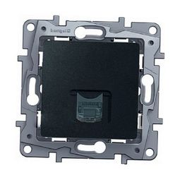 Розетка компьютерная Legrand Etika 1xRJ45 кат. 6e UTP, антрацит 672653 672653 - магазин электротехники Electroshop