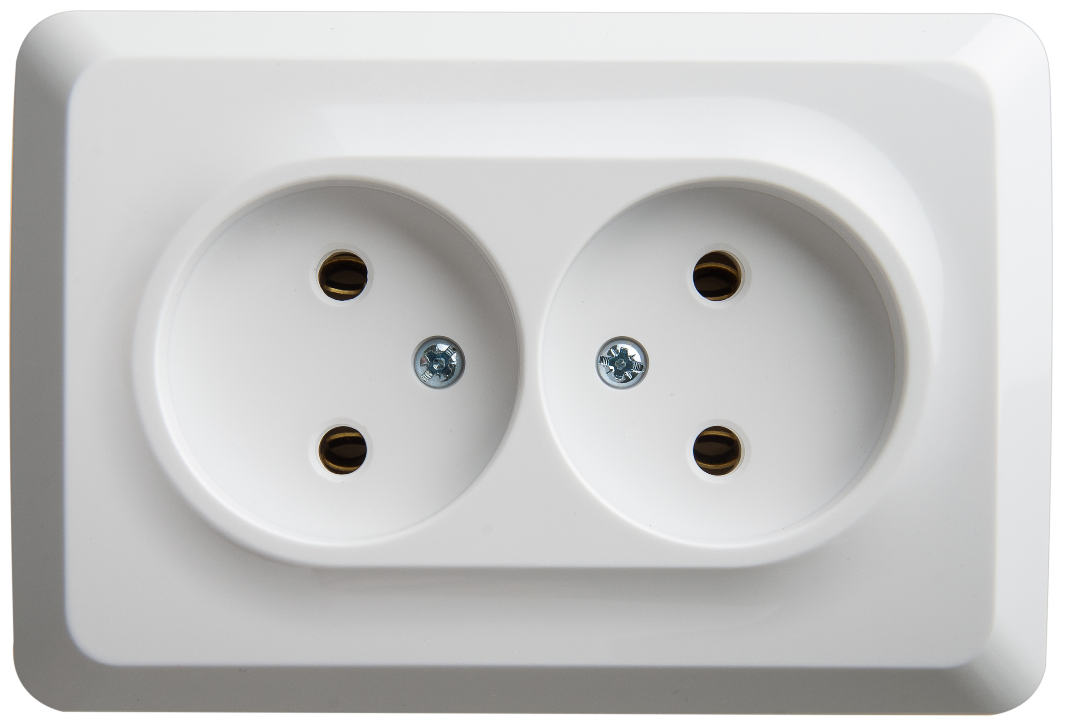 Розетка угловая двойная б/з Systeme Electric Этюд белая PA16-105B PA16-105B - магазин электротехники Electroshop