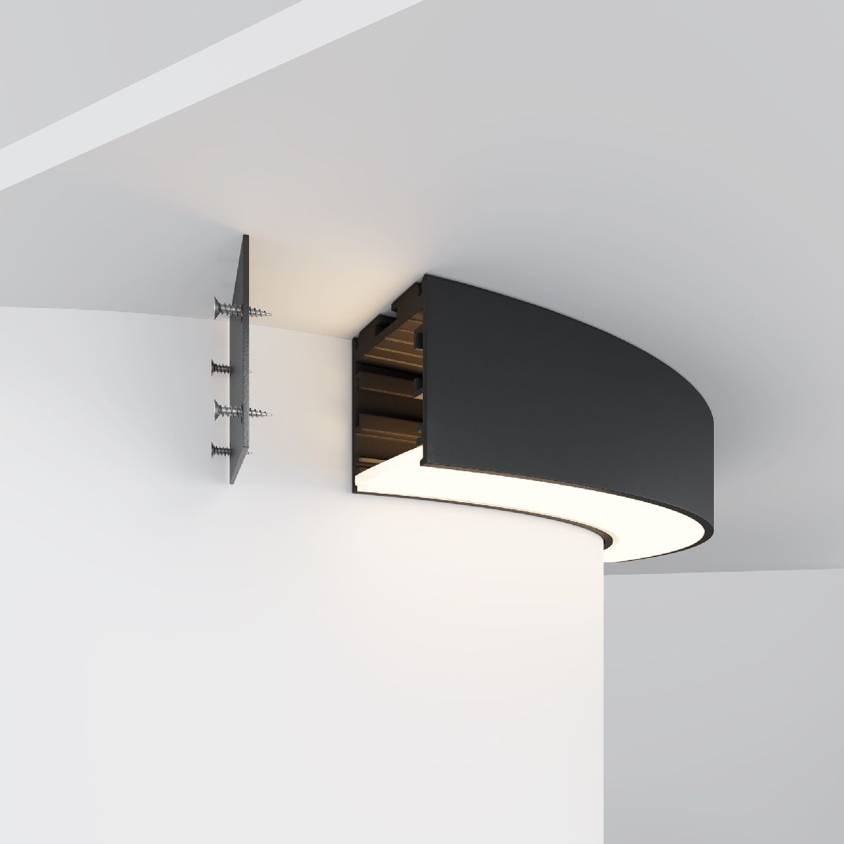 Радиусный профиль Maytoni Led strip ALM-3535R-B-D-90°-0.3M ALM-3535R-B-D-90°-0.3M - магазин электротехники Electroshop
