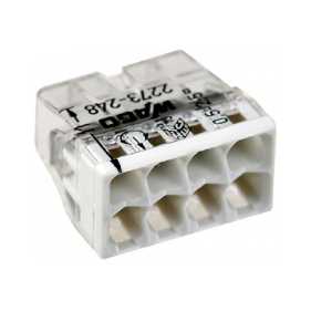 Клеммник WAGO 8 (одножильных) х 0,5-2,5 мм2 24A Cu/Al с пастой "Alu-Plus" 2273-248 2273-248 - магазин электротехники Electroshop