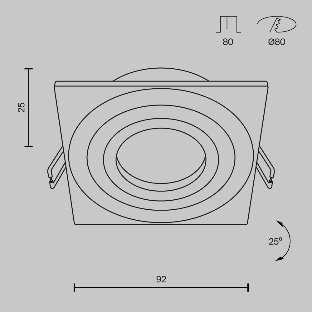 Встраиваемый светильник Maytoni Atom DL024-2-01B DL024-2-01B - магазин электротехники Electroshop