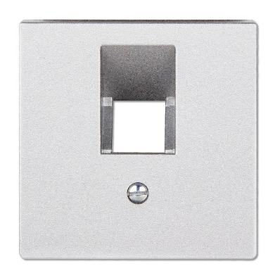 Накладка 2-ая компьютерной/телефонной RJ45/RJ11 розетки наклонная Jung ECO Profi Алюминий EP569-2BFPLUAAL  EP569-2BFPLUAAL - магазин электротехники Electroshop