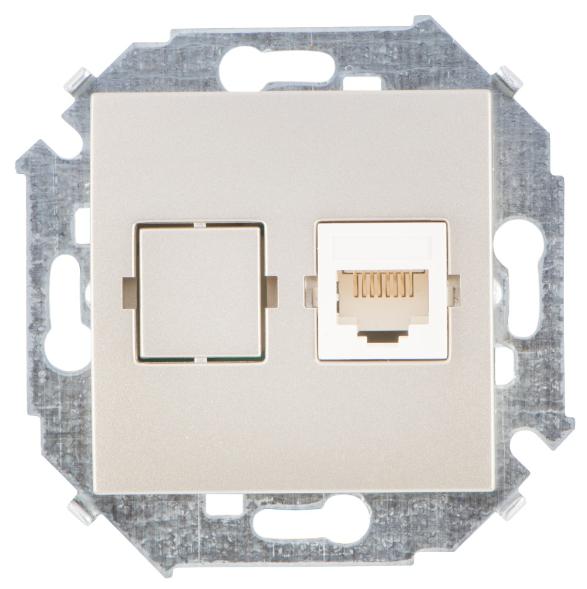 Розетка компьютерная RJ45 кат.5е Systimax Simon 15 шампань 1591598-034 1591598-034 - магазин электротехники Electroshop