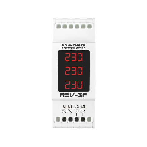 Вольтметр трехфазный RE V-3F ROSTOKELECTRO 46-435 46-435 - магазин электротехники Electroshop