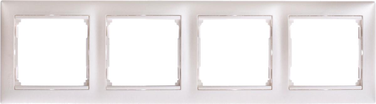 Рамка Legrand Valena 4 поста Жемчужный 770474 770474 - магазин электротехники Electroshop