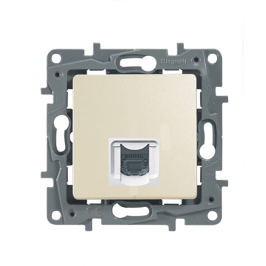 Розетка телефонная Legrand Etika 1хRJ11, слоновая кость (бежевый) 672340 672340 - магазин электротехники Electroshop
