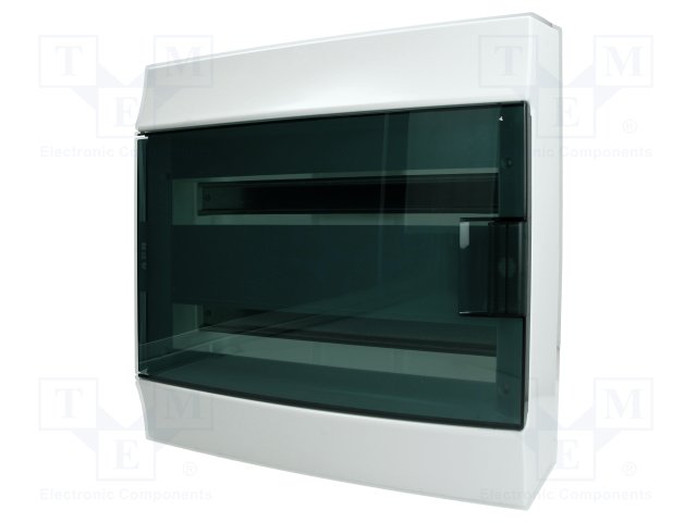 Бокс настенный ABB Mistral41 36М модулей (2x18) зеленая прозрачная дверь с клеммным блоком 1SPE007717F0921 1SPE007717F0921 - магазин электротехники Electroshop