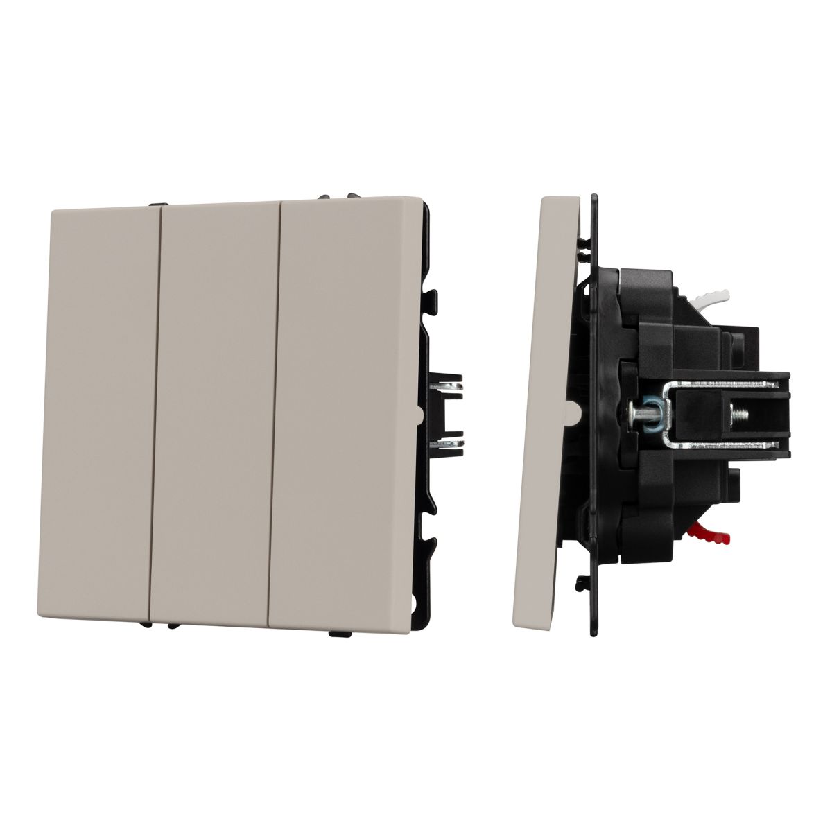 Механизм выключателя трехклавишный непроходной Arlight SWT-NOBE-MK03-SFPL-CA (230V, 10A) (Кашемир) 061797 061797 - магазин электротехники Electroshop