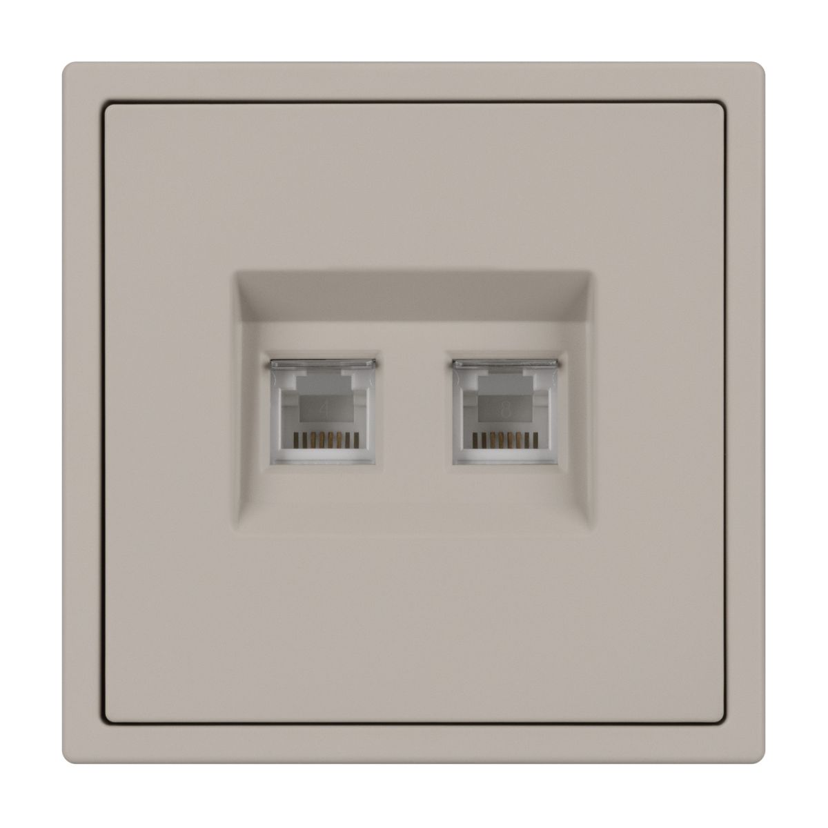 Розетка телефонная двойная софт-тач кашемир Arlight SCT-MTL2-SFPL-CA (2хRJ-11, 4C) 061889(1) 061889(1) - магазин электротехники Electroshop
