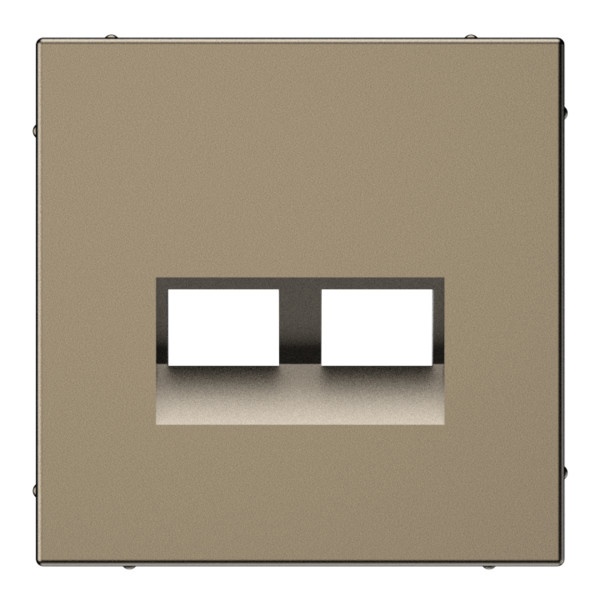Накладка двойная ArtGallery для информационных разъёмов типа Keystone мокко Systeme Electric GAL000690 GAL000690 - магазин электротехники Electroshop