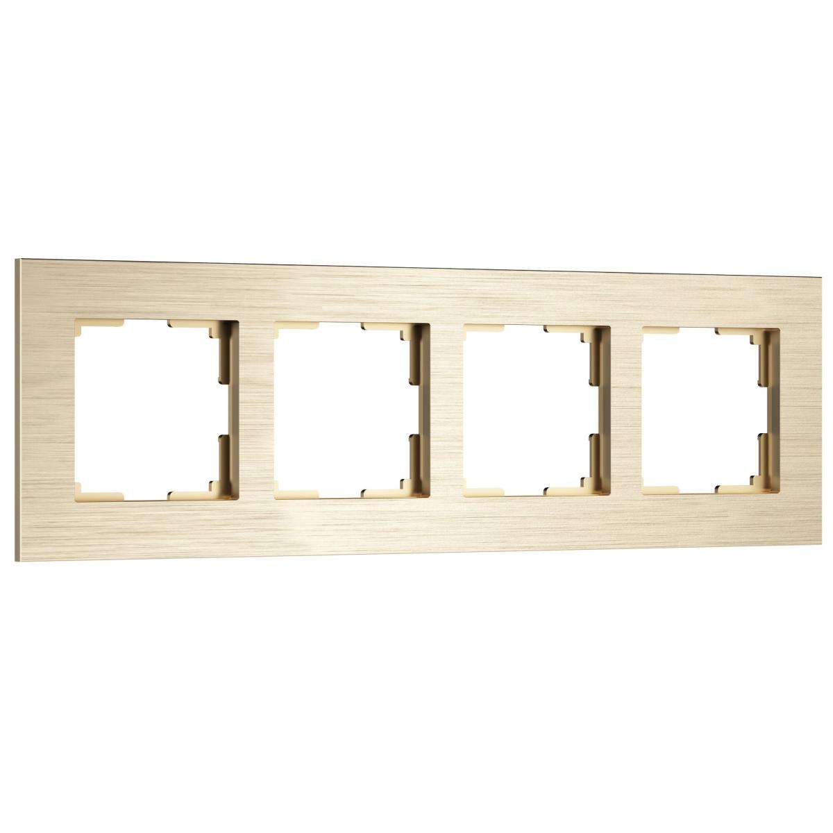 Рамка на 4 поста Werkel AluMax 4690389204128 W0043511 a066336 4690389204128 - магазин электротехники Electroshop