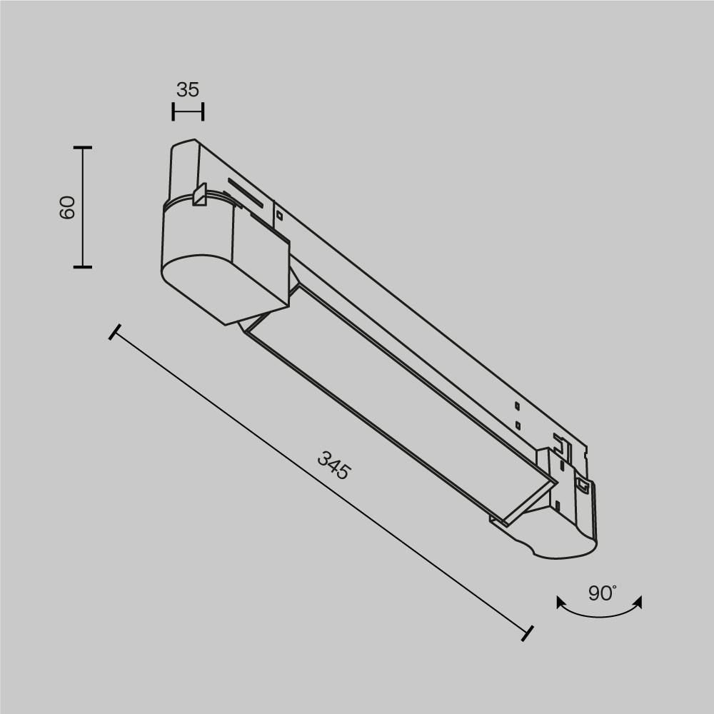 Трековый трехфазный светильник Maytoni Technical Basis TR196-3-10W2.7K-W(N) TR196-3-10W2.7K-W(N) - магазин электротехники Electroshop