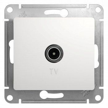 TV розетка простая механизм Schneider Electric Glossa белый GSL000193  GSL000193 - магазин электротехники Electroshop