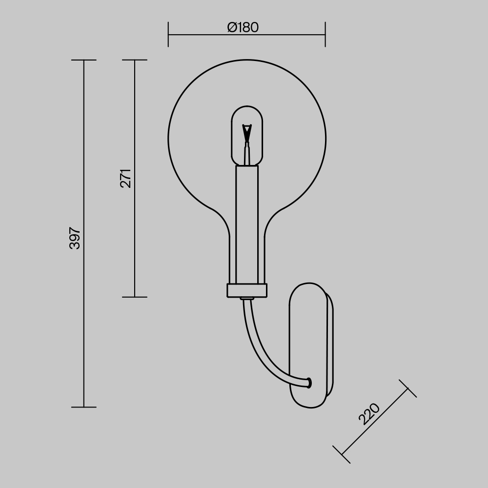 Бра Maytoni Status MOD333WL-01B MOD333WL-01B - магазин электротехники Electroshop