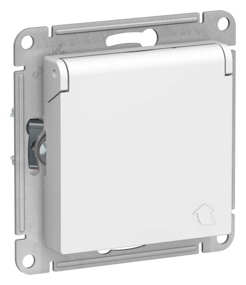 Розетка с заземлением со шторками с крышкой 16А IP20 AtlasDesign лотос Systeme Electric ATN001346 ATN001346 - магазин электротехники Electroshop