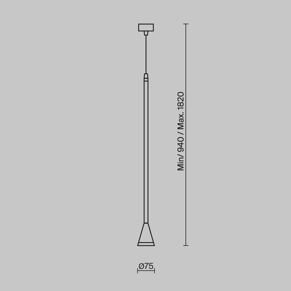 Подвесной светильник Maytoni Technical Pendant Arrow P064PL-01B-1 P064PL-01B-1 - магазин электротехники Electroshop