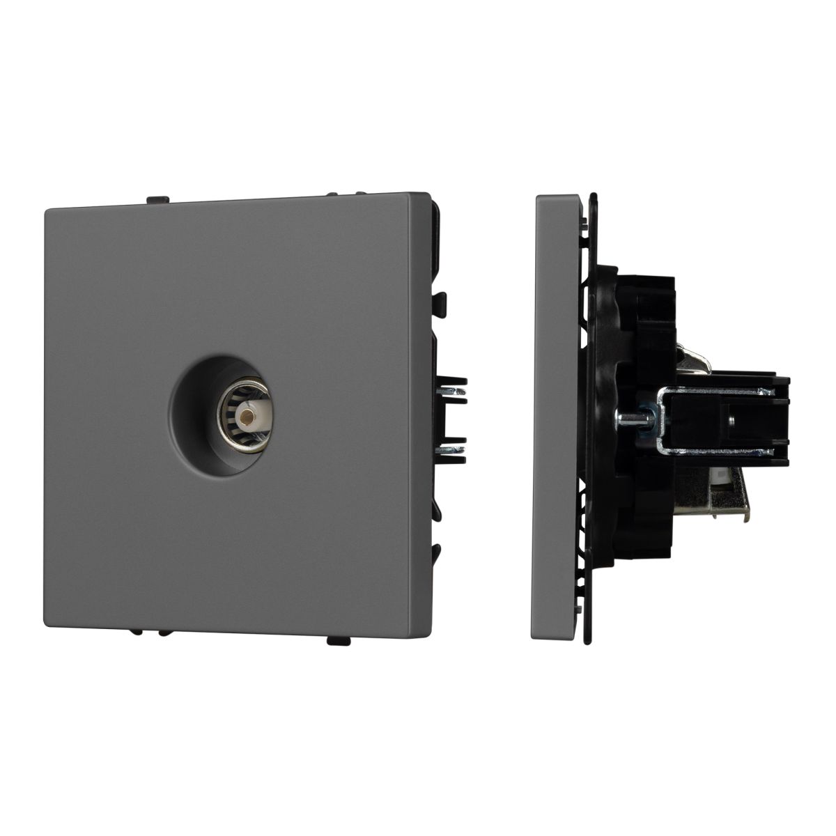 Розетка ТВ софт-тач серый базальт Arlight SCT-MTV1-SFPL-GR (TV) 054295(1) 054295(1) - магазин электротехники Electroshop