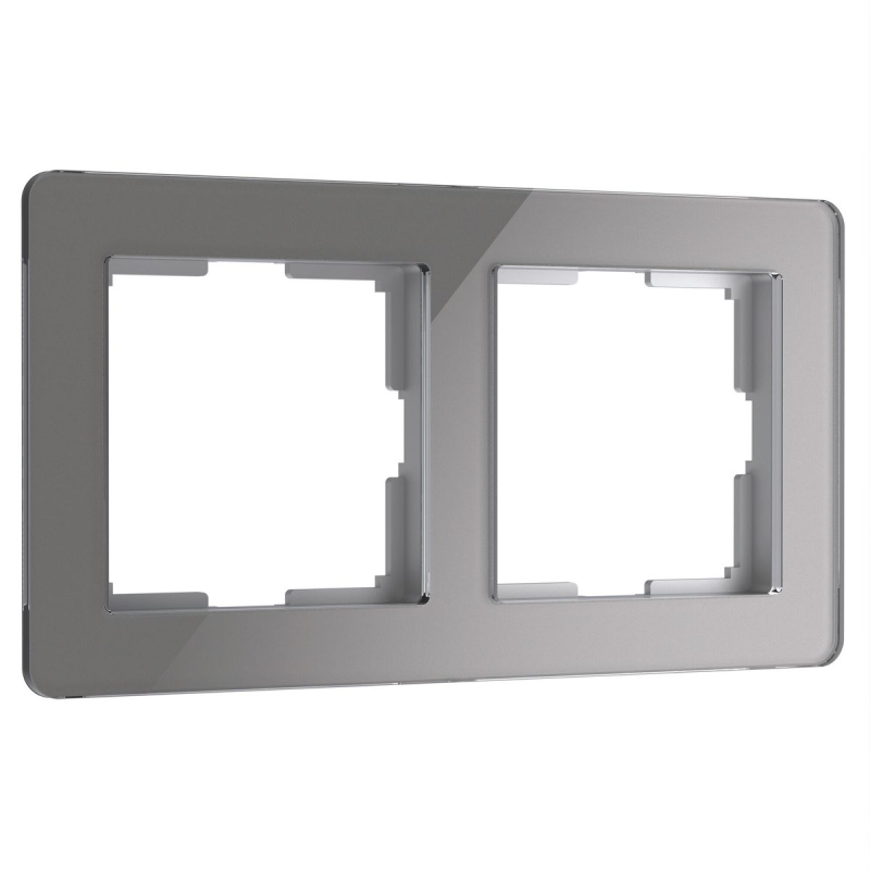 Рамка на 2 поста Werkel Acrylic графит 4690389184864 W0022704 4690389184864 - магазин электротехники Electroshop