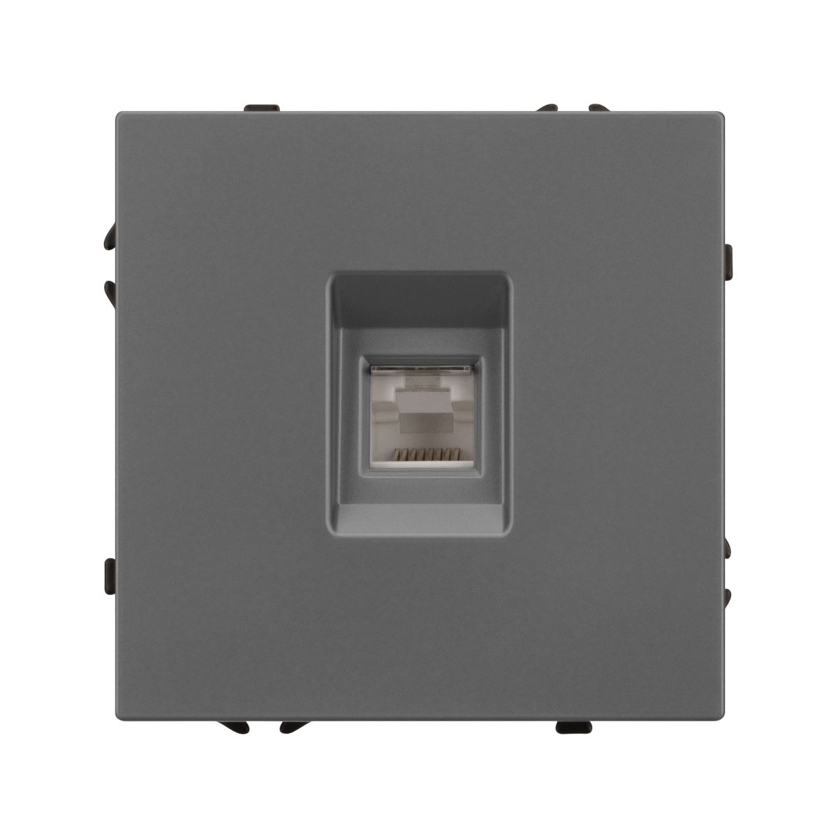 Розетка телефонная софт-тач серый базальт Arlight SCT-MTL1-SFPL-GR (RJ-11, 4C) 054303(1) 054303(1) - магазин электротехники Electroshop