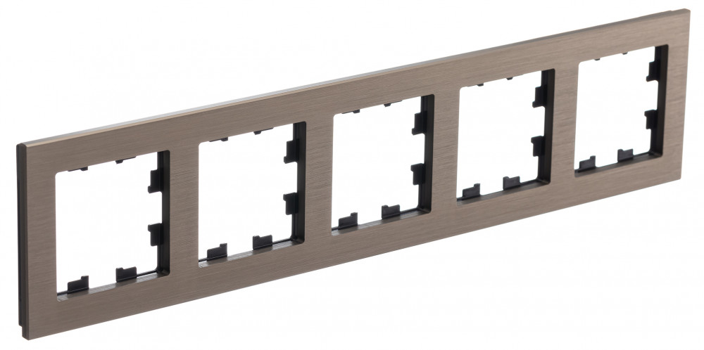Рамка AtlasDesign Nature 5 постов металл латунь Systeme Electric ATN312205 ATN312205 - магазин электротехники Electroshop