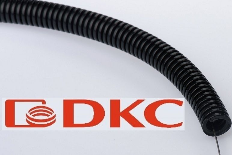Труба ПНД гофрированная DKC д.40мм лёгкая с протяжкой цвет чёрный 71740 (бухта 20м) 71740 - магазин электротехники Electroshop