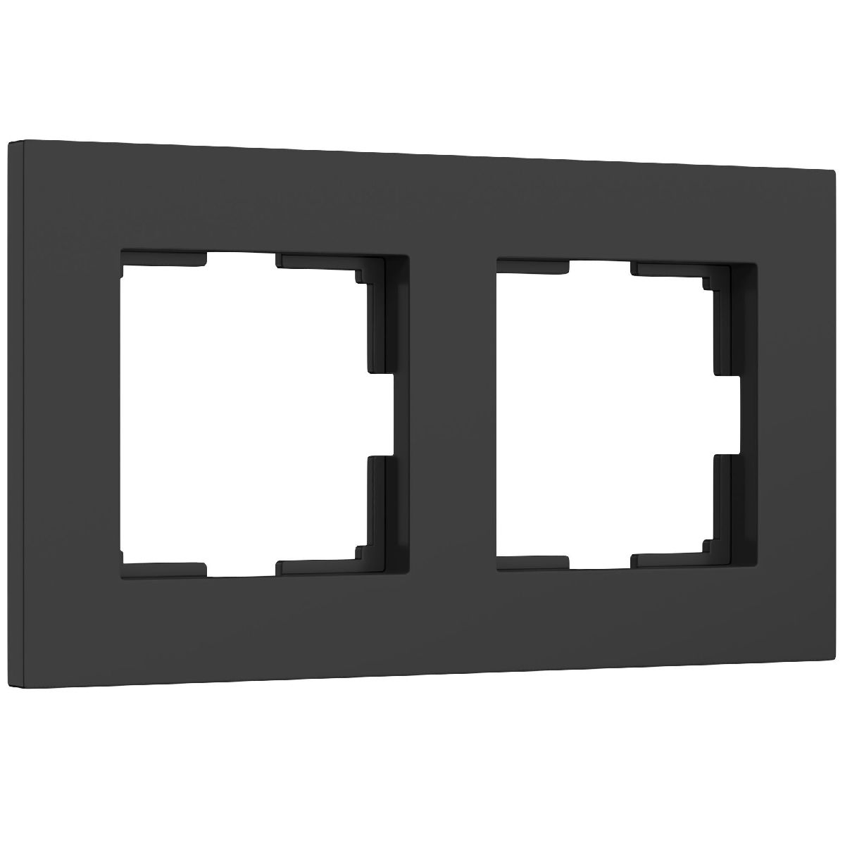 Рамка на 2 поста Werkel Slab черный матовый W0022908 4690389193378 a062800 4690389193378 - магазин электротехники Electroshop
