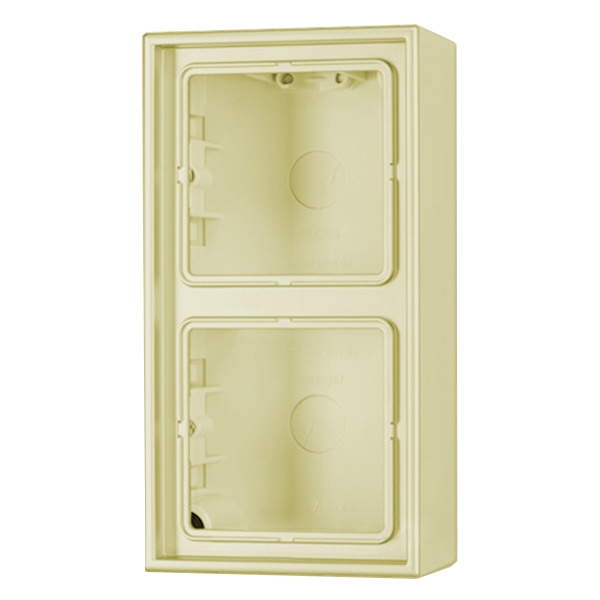 Коробка для накладного монтажа Jung LS 2-ая Слоновая кость (бежевый) LS582AW  LS582AW - магазин электротехники Electroshop