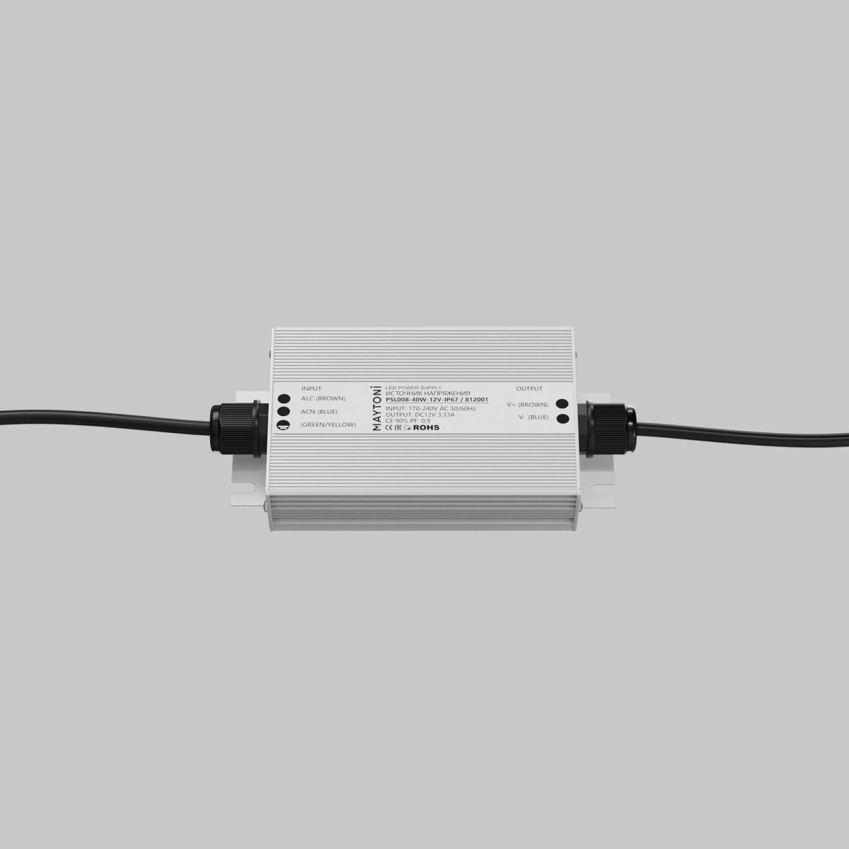 Блок питания Maytoni Led Strip PSL008 12В 40Вт IP67 812001 812001 - магазин электротехники Electroshop