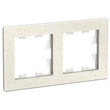 Рамка  AtlasDesign Nature 2 поста мрамор крем рояль Systeme Electric ATN343102 ATN343102 - магазин электротехники Electroshop