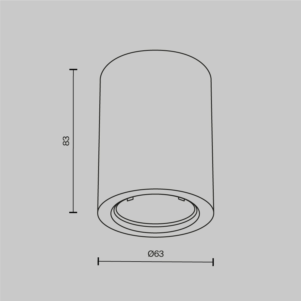Накладной светильник Maytoni Conik gyps C001CL-GU10-W C001CL-GU10-W - магазин электротехники Electroshop