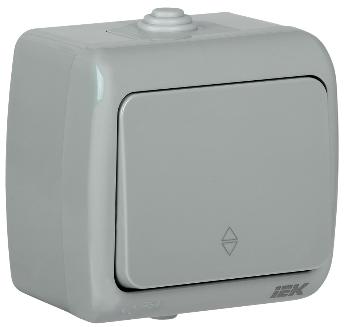 Переключатель 1-клавишный для открытой установки ВС-20-1-2-А 10А IP54 AQUATIC ИЭК EVA12-K03-10-54 EVA12-K03-10-54 - магазин электротехники Electroshop