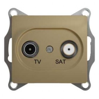 TV-SAT розетка оконечная 1DB механизм Schneider Electric Glossa титан GSL000497 GSL000497 - магазин электротехники Electroshop